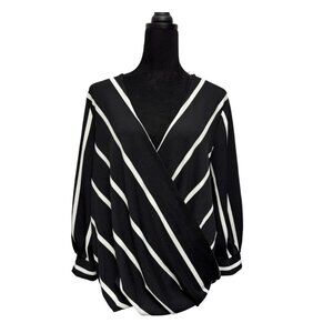 💎 Banana Republic Long Sleeve Wrap Top Stripes